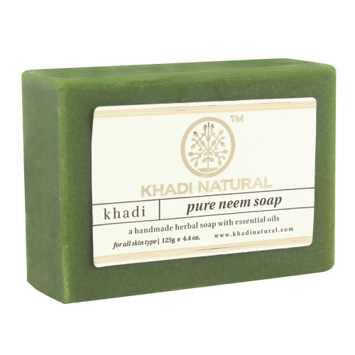 Мыло Чистый Ним, ручная работа (Pure Neem handmade soap), 125 гр Khadi Natural